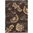 thumbnail image 1 of SAFAVIEH Florida Garnet Floral Shag Area Rug, Dark Brown/Smoke, 5'3" x 7'6", 1 of 3
