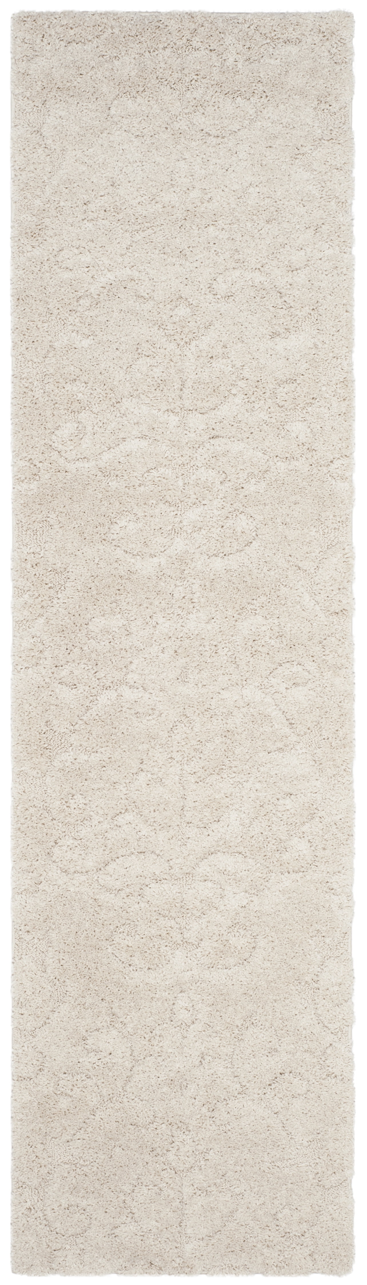 SAFAVIEH Florida Kalina Damask Shag Area Rug, Cream, 9'6" x 13'