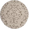 thumbnail image 1 of SAFAVIEH Florida Kalina Damask Shag Area Rug, Cream/Beige, 6'7" x 6'7" Round, 1 of 8