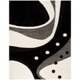 thumbnail image 1 of SAFAVIEH Florida Laidley Geometric Shag Area Rug, Black/Ivory, 2'3" x 4', 1 of 9