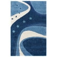 thumbnail image 1 of SAFAVIEH Florida Laidley Geometric Shag Area Rug, Dark Blue/Ivory, 4' x 6', 1 of 10