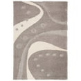 thumbnail image 1 of SAFAVIEH Florida Laidley Geometric Shag Area Rug, Grey/Ivory, 6'7" x 6'7" Square, 1 of 10
