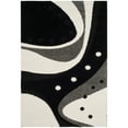thumbnail image 1 of SAFAVIEH Florida Laidley Geometric Shag Runner Rug, Black/Ivory, 2'3" x 5', 1 of 9