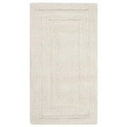 SAFAVIEH Florida Mason Bordered Shag Area Rug, Cream, 2'3" x 4'