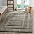 thumbnail image 1 of SAFAVIEH Florida Mason Bordered Shag Area Rug, Grey, 5' x 5' Square, 1 of 7