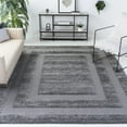 thumbnail image 1 of SAFAVIEH Florida Mason Bordered Shag Area Rug, Grey, 6' x 9', 1 of 11