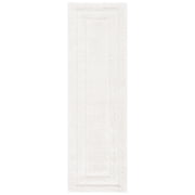 SAFAVIEH Florida Mason Bordered Shag Runner Rug, Creme, 2'3" x 19'