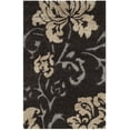 thumbnail image 1 of SAFAVIEH Florida Merrick Floral Shag Area Rug, Dark Brown/Smoke, 4' x 6', 1 of 10
