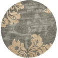 thumbnail image 1 of SAFAVIEH Florida Merrick Floral Shag Area Rug, Grey/Beige, 6'7" x 6'7" Round, 1 of 7