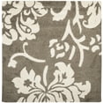 thumbnail image 1 of SAFAVIEH Florida Merrick Geometric Shag Area Rug, Smoke/Beige, 6'7" x 6'7" Square, 1 of 9
