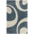 thumbnail image 1 of SAFAVIEH Florida Mirabelle Geometric Shag Area Rug, Slate/Ivory, 4' x 6', 1 of 10
