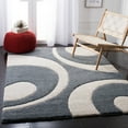 thumbnail image 1 of SAFAVIEH Florida Mirabelle Geometric Shag Area Rug, Slate/Ivory, 8'6" x 12', 1 of 10