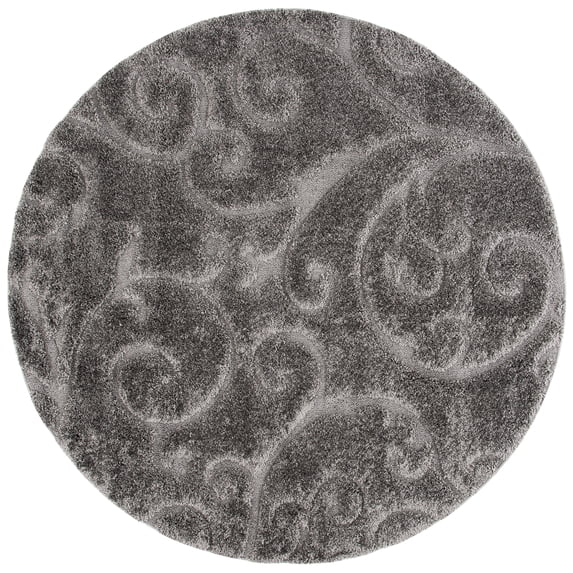 SAFAVIEH Florida Shag Issam Strip Area Rug, Dark Brown/Beige, 2'3" x 5'