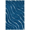 thumbnail image 1 of SAFAVIEH Florida Tabitha Geometric Waves Shag Runner Rug, Dark Blue/Cream, 2'3" x 5', 1 of 6