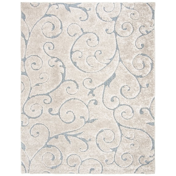 SAFAVIEH Florida Tamzen Abstract Shag Area Rug, Cream, 2'3" x 5'