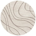 thumbnail image 1 of SAFAVIEH Florida Tamzen Abstract Shag Area Rug, Cream/Beige, 3' x 3' Round, 1 of 11