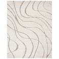 thumbnail image 1 of SAFAVIEH Florida Tamzen Abstract Shag Area Rug, Cream/Beige, 5' x 5' Square, 1 of 4