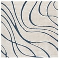 thumbnail image 1 of SAFAVIEH Florida Tamzen Abstract Shag Area Rug, Cream/Blue, 9' x 9' Square, 1 of 13