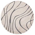 thumbnail image 1 of SAFAVIEH Florida Tamzen Abstract Shag Area Rug, Cream/Grey, 9' x 9' Round, 1 of 12