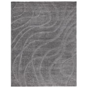 SAFAVIEH Florida Tamzen Abstract Shag Area Rug, Grey, 9'6" x 13'