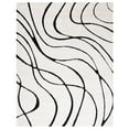 thumbnail image 1 of SAFAVIEH Florida Tamzen Abstract Shag Area Rug, Ivory/Black, 8' x 10', 1 of 10