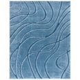thumbnail image 1 of SAFAVIEH Florida Tamzen Abstract Shag Area Rug, Light Blue/Blue, 4' x 4' Round, 1 of 11