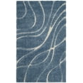 thumbnail image 1 of SAFAVIEH Florida Tamzen Abstract Shag Area Rug, Light Blue/Cream, 2' x 3', 1 of 11
