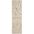 thumbnail image 1 of SAFAVIEH Florida Tamzen Abstract Shag Runner Rug, Cream/Beige, 2'3" x 11', 1 of 6