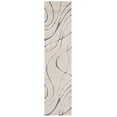 thumbnail image 1 of SAFAVIEH Florida Tamzen Abstract Shag Runner Rug, Cream/Grey, 2'3" x 17', 1 of 12
