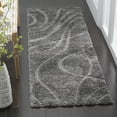 thumbnail image 1 of SAFAVIEH Florida Tamzen Abstract Shag Runner Rug, Grey, 2'3" x 9', 1 of 7