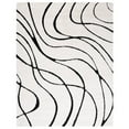 thumbnail image 1 of SAFAVIEH Florida Tamzen Abstract Shag Runner Rug, Ivory/Black, 2'3" x 11', 1 of 10