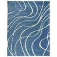 thumbnail image 1 of SAFAVIEH Florida Tamzen Abstract Shag Runner Rug, Light Blue/Cream, 2'3" x 5', 1 of 11
