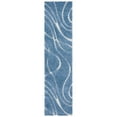 thumbnail image 1 of SAFAVIEH Florida Tamzen Abstract Shag Runner Rug, Light Blue/Cream, 2'3" x 9', 1 of 11