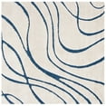 thumbnail image 1 of SAFAVIEH Florida Tamzen Abstract Shag Runner Rug, Navy/Ivory, 2'3" x 9', 1 of 9