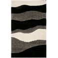 thumbnail image 1 of SAFAVIEH Florida Tyler Geometric Waves Shag Area Rug, Grey/Black, 2'3" x 4', 1 of 5