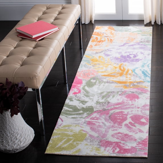 Safavieh Florist Dexter Floral Polyester Runner Rug, Pink/Plum, 2'3" x 8'