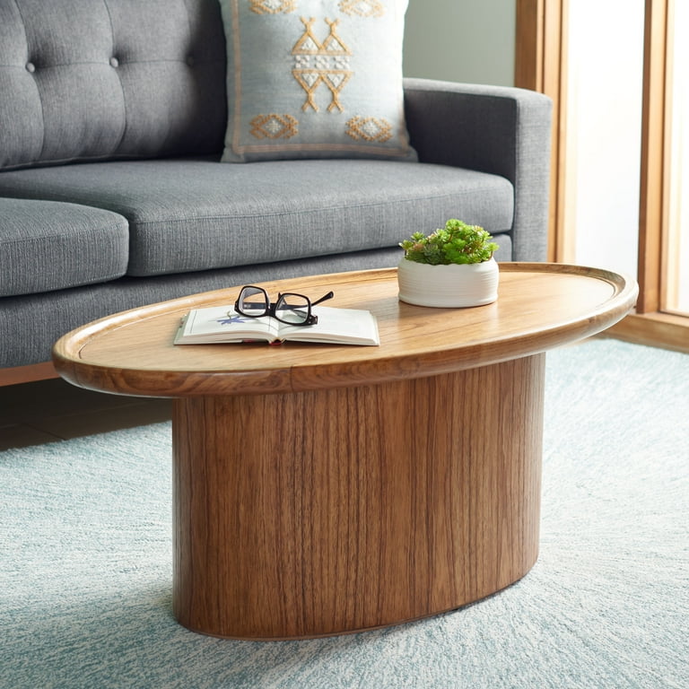 Pedestal coffee 2024 table wood