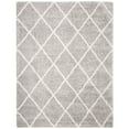 thumbnail image 1 of SAFAVIEH Fontana Catrina Geometric Plush Shag Area Rug, Grey/Cream, 3' x 5', 1 of 10
