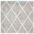 thumbnail image 1 of SAFAVIEH Fontana Catrina Geometric Shag Area Rug, Grey/Cream, 3' x 3' Square, 1 of 8