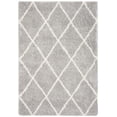 thumbnail image 1 of SAFAVIEH Fontana Catrina Geometric Shag Area Rug, Grey/Cream, 6'7" x 9', 1 of 8
