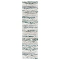 thumbnail image 1 of SAFAVIEH Fontana Danica Abstract Shag Runner Rug, Ivory/Green, 2'3" x 8', 1 of 7