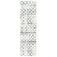 thumbnail image 1 of SAFAVIEH Fontana Daniel Diamond Shag Runner Rug, Ivory/Grey, 2'3" x 6', 1 of 9