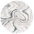 thumbnail image 1 of SAFAVIEH Fontana Danita Modern Shag Area Rug, Ivory/Green, 6'7" x 6'7" Round, 1 of 7