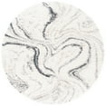 thumbnail image 1 of SAFAVIEH Fontana Danita Modern Shag Area Rug, Ivory/Grey, 10' x 10' Round, 1 of 7