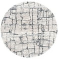 thumbnail image 1 of SAFAVIEH Fontana Daphne Block Shag Area Rug, Ivory/Grey, 5'3" x 5'3" Round, 1 of 9