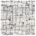 thumbnail image 1 of SAFAVIEH Fontana Daphne Block Shag Area Rug, Ivory/Grey, 8' x 8' Square, 1 of 9