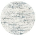 thumbnail image 1 of SAFAVIEH Fontana Darian Abstract Shag Area Rug, Ivory/Teal, 3' x 3' Round, 1 of 8