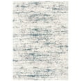 thumbnail image 1 of SAFAVIEH Fontana Darian Abstract Shag Area Rug, Ivory/Teal, 4' x 6', 1 of 10