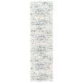 thumbnail image 1 of SAFAVIEH Fontana Darian Abstract Shag Runner Rug, Ivory/Teal, 2'3" x 12', 1 of 8