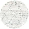thumbnail image 1 of SAFAVIEH Fontana Darina Diamond Shag Area Rug, Green/Ivory, 6'7" x 6'7" Round, 1 of 7